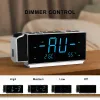 Accessories Projection Alarm Clock with FM Radio USB Charging 1.8 "LED Display Night Light Dual Alarm Snooze Dimmer Control Bedside Clock