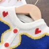 Badkläder Melario New Kids Knitwear Suits Girls Baby Cartoon Princess Sweaters Rockar Ruffle Söt klänning 2st.