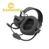 Tillbehör som skjuter öronmuffar öronmor M32 MOD4 Taktiska headset hörlurar med mikrofon Nato TP120 -jacka