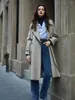 Trench Coats de Women 2024 Spring and Automne British High End Retro Retro Double Brand Brand Windbreaker Coat édition édition