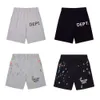 Mens Womens Gallerydept shorts américains de mode American peint à la main Impression d'éclaboussures purs coton terry shorts brouillard high street pantalon lâches couples pantalon décontracté annonce