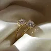 Fábrica Precio Joyas nupciales Mujeres Anillo de boda de compromiso de niñas 18K Amarillo VVS MOISSANITE Diamante Anillo Pasador de diamantes