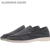 Summer Travel LP Suede Loafers Men 2024 New Style Fashion Formal Wear With Logo Casual Walking Real Leather Shoes 39-46