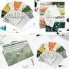 Wikkel contant envelop -systeem cadeau 15 waterdichte herbruikbare plastic budget enveloppen en 24 stickers voor budgettering drop levering ho dhcbn s ing