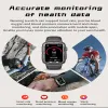 Watches Men's Smart Watch Android iOS Fitness Watch IP67 Waterproof Military Health Monitor AI Voice Bluetooth Call Smart Watch 2023