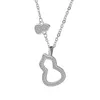 Klassisk diamantguld Gourdhängen Halsband Titanium Steel Högkvalitativ halsband Silver Kvinnor Lyxig lyxdesigner Non Fade Jewelry