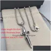 Colliers pendants Collier pour hommes Dy Jewlery Sier Retro Cross Vintage Luxury Jewelry Chains For Men Designer Birthday Man Boys Party Chr Otam6