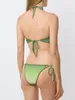 Frauen Badebekleidung sexy Deep V-Ausschnitt Ladies Bikini Mode allmählich Veränderung Rückenfreier einteiliger Designer Strand Badeanzug und Fransendeckel