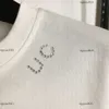 designerka Knit T Shirt Kobiet marki odzieży damskie letnie topy moda nr rhinestone logo Logo krótkie rękawowe damskie koszulka 24 kwietnia