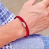 Bedelarmbanden eenvoudige stijl kiel touw armband mannen roestvrij staal magentic clasp macrame braslet cadeau voor hem outdoor survival braclet