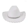 Bérets Vacation Cowboy Chapeaux de diamant ceinture à main Per perle Gift Crystal For Girl Cowgirl Hat Carnivals Music Festival