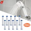 Purificadores 10pcs Substituição da cabeça do chuveiro PP Cartucho de filtro de algodão Hard Purification Acessório do banheiro pulverizador de banheira mantido