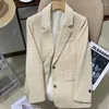 Kadınlar Suits Business Office Uzun Kollu All-Eşleştiren Şık Zarif Temel Moda Tek Düğmesi Günlük Klasik Blazer