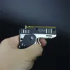 Verktyg Mini Folding Rubber Band Gun With Key Chain Ring Six Bursts Made Metal Guns Shooting Toy For Kids Gifts Outdoor Fun Sports Tools Tools