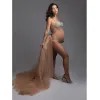 Supplies Luxurious Maternity Photography Robe BodySity Sexy Goddess V Neck Sthingestones Pearls Stretch Soust Sucts pour les accessoires de séance photo