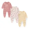 One-pièces 3PCS / Set Autumn Unisexe Baby Rompers Cotton Soft Newbord Girl Girl Jumps 2023 Enfant Hiver Grenys Vêtements