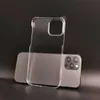 Études de téléphone portable Ultra mince transparente pour iPhone 15 14 13 12 Mini 11 Pro Max XR XS 7 8 Plus SE Shel de luxe Hard Shell Case de téléphone à moitié enveloppé 240423