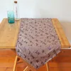 Table Runner 1 PC Polyester Jacquard Flag-Nappe Decorative Dining pour an tissu 33x177cm / 13x70 ''