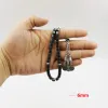 Vêtements Hématite naturelle Tasbih Ramadan Prix spécial pour les musulmans 33 Perles de prière Rosaire islamique Cadeau de poche Misbaha Eid Accessoires