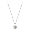 Pendants HI MAN S925 Sterling Silver Korean Cubic Zircon Snowflake Pendant Necklace Woman Fashion Clavicle Chain Elegant Jewelry Gift