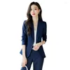 Women's Two Piece Pants Business Clothing Fashionable Temperament Autumn And Winter Long Sleeve Suit El Front Desk Manager Building