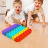 Dekompressionsleksak Push Pop Bubble Fidget Sensory Toy Stress Relief Toys Pack för barn Vuxna Rainbow Anti-Angiety Tools Office Stress Relief Toys D240424