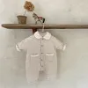 One-Pieces Newborn Baby Winter Romper 03Years Boy Girl Long Sleeve Fleece Thicken Warm Jumpsuit Outwear Padded Cotton Infant Clothes