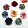 ヘアアクセサリー80 PCS/LOT 2.3 "タッセルセンター付き手作りの布の花ヘッドバンドシューズブローチハットフラワーエンベリッシュメント