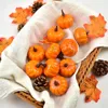 Decoratieve bloemen 50/12 -stcs kunstmatige Hallowee Pumpkin Simulation Groente Diy Craft Autumn Fall Wrans Decorations Mini For Home Party