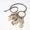 Collane a pendente corda dream catcher fascino gioielli di gioielli unisex collana piccola campana etnica retrò per il viaggio di attività regalo