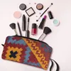 Aufbewahrungstaschen dekorative Kilim Navaho Webe gewebte aztekische Textiltopplung Bag Bohemian Florales kosmetisches Make -up für Beauty Dopp Kit Hülle