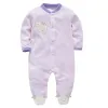 One-pièces Kavkas Baby Girls Vêtements à manches longues Coton hiver chaud Romper Bourse Solide nouveau-né bébé vêtements bébé fille fille pyjamas