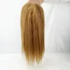 Toppers Golden Blonde Silk Top Lace Closure Straight 5"X5" Virgin European Human Hair Skin Silk Base Topper with Clips in for Women #27