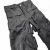 Men's Pants Black Distressed Wax Coated Man's Trousers Niche Designer Style