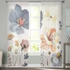 Gordijn zomerbloemen en wilde bloemen pure gordijnen voor woonkamer modern huisdecor tule slaapkamer voile gordijnen