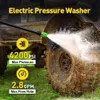 EVEAGE 2024 Uppgradering 4200psi Elektriskt tryckbricka med skumkanon - PWMA Certified Power Washer för uteplatser, bilar och mer - 3 tryckmunstycken ingår