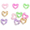 Decorative Flowers 50/100pcs Miniature Hollow Lovely Heart Cabochons Flatback Glitter Confetti Hearts Resins DIY Jewelry Necklace Hair Phone