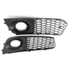New Car Fog Light Grill Grille Cover for Audi A4 B8 2009-12 RS4 Style