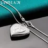 Pendants URMYLADY 925 Sterling Silver Heart Po Frame 16-30 Inch Pendant Necklace For Women Wedding Engagement Gift Fashion Jewelry