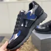 Luxury Men Shoes Casual Polarius Running Sneakers Itália Brand Baixa Top elástico Fita de borracha Designer de pele de luminosidade Casuais ao ar livre Casual Sports Sports Sapatos Sapatos Caixa de Skate