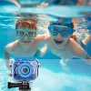 Câmeras 1080p HD Kid Ação Câmera de fotografia fotográfica subaquática Capacete à prova d'água gravação de vídeo câmeras esportivas de câmeras de câmeras de câmeras ao ar livre brinquedo