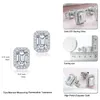 Stud -oorbellen Seasky 925 Sterling Silver Moissanite Studs voor vrouwen 1.5ct d kleur smaragd gesneden sprankelende diamant fijne sieraden