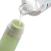 Botellas de almacenamiento 90 ml de silicona de silicona botella recargable con champú de limpieza facial de champú portátil portátiles cosméticos