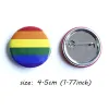 Brooches 50 Pieces LGBT Rainbow Badge Round Metal Pins Gay Lesbian Bisexual Transgender Symbol Icons Brooch Love Signs Clothing Accessory
