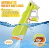 Gun Toys New Electric Water Gun Kids Adults Summer Outdoor Beach Pool Full Automatic Water Absorption Power Shooting Squirt Gun Toy GiftsL2404