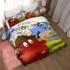 Beddengoed stelt schattige cartoon Les Barbapapa Family het hele seizoen Twin Bedding Set 3 -delige dekbed set bed dekbedovertrek Double King Compforter Cover T240422