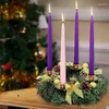 Ljushållare X-Mas Candles Decorations Ribbon Christmas Advent Wreath Candlestick Säsonghållare Gold Silver Purple