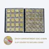 Albums 250 POCHETS COINS COIN CONORMATION COIN CONORME PU Leather commémoratif médaillon médaillons Badges collectionneur Coin Holder