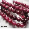 Strands Meihan Natural AAA Ruby sfaccettato in pietra rotonda perle sciolte bracciale in pietra a caldo srodutti