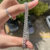 6 mm à ligne unique VVS Diamond Chain S925 Silver Gra Moisanite Colliers de liaison cubaine